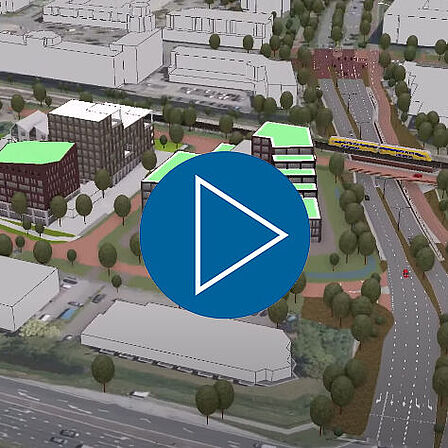 3D-video met verbeelding van het toekomstige Stationsgebied